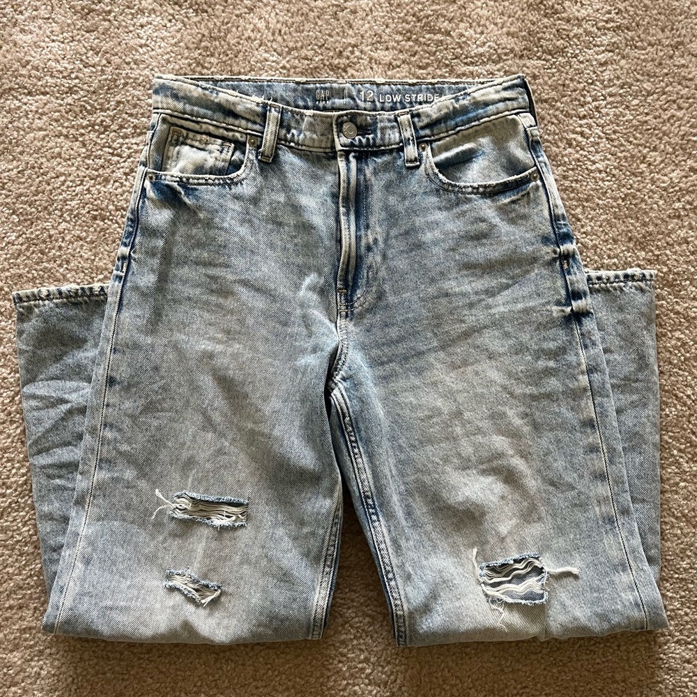 Gap Kids Girls Low Stride Wide Leg Jeans